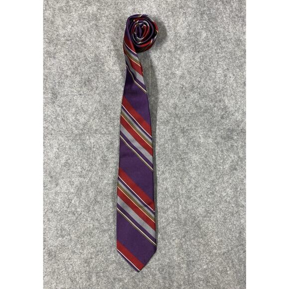 Polo Ralph Lauren Other - Polo Ralph Lauren Tie Mens Purple Stripe 100% Silk USA Preppy Vintage
